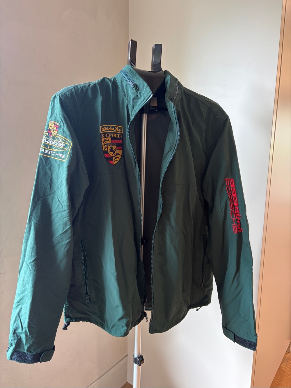 Aime Leon Dore Dark Green Porsche Patch Zip Jacket